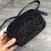 Gucci Black Velvet GG Marmont Mini Crystals Bag