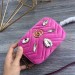 Gucci Pink Velvet GG Marmont Mini Crystals Bag