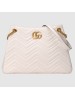 Gucci White GG Marmont Medium Shopping Bag