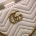 Gucci White GG Marmont Medium Shopping Bag