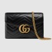 Gucci Black GG Marmont Matelasse Chain Mini Bag