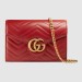 Gucci Red GG Marmont Matelasse Chain Mini Bag