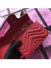 Gucci Red GG Marmont Matelasse Super Mini Bag