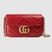 Gucci Red GG Marmont Matelasse Super Mini Bag