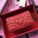 Gucci Red GG Marmont Matelasse Super Mini Bag