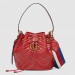 Gucci Red GG Marmont Bucket Bag