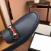 Gucci Black Leather Drive Shoes With Web