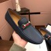 Gucci Black Leather Drive Shoes With Web