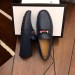 Gucci Black Leather Drive Shoes With Web