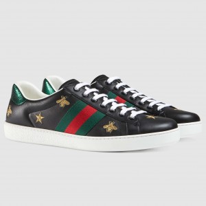 Gucci Men's Ace Embroidered Bees Stars Sneaker