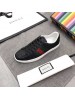 Gucci Men's Ace Black Signature Sneaker