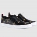 Gucci Men's Black Leather Slip-on Sneaker With Bees