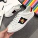 Gucci Men's Ace Embroidered Bees White Sneaker