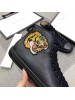 Gucci Men's Black High-top Sneaker With Tiger