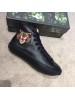 Gucci Men's Black High-top Sneaker With Angry Cat