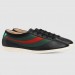 Gucci Men's Black Low-top Sneaker With Web