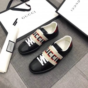 Gucci Men's Elastic Stripe Black Sneaker