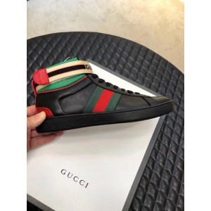 Gucci Men's Black Stripe Ace High-top Sneaker