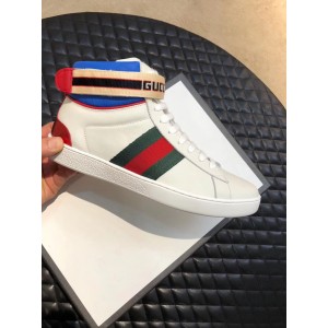 Gucci Men's White Stripe Ace High-top Sneaker