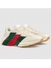 Gucci Men's White Rhyton Web Print Sneaker