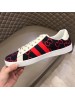 Gucci Men's Red Ace GG Wool Sneaker