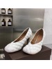 Bottega Veneta Padded Bloc Pumps In White Lambskin