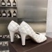 Bottega Veneta Padded Bloc Pumps In White Lambskin