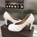 Bottega Veneta Padded Bloc Pumps In White Lambskin