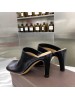 Bottega Veneta Bloc Mules In Black Calfskin