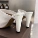 Bottega Veneta Bloc Mules In White Calfskin