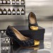 Bottega Veneta Black Quilted Pumps With Metal Toe