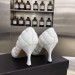 Bottega Veneta White Quilted Pumps With Metal Toe