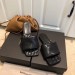 Bottega Veneta BV Lido Flat Sandals In Black Lambskin