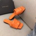 Bottega Veneta BV Lido Flat Sandals In Orange Lambskin