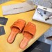 Bottega Veneta BV Lido Flat Sandals In Orange Lambskin