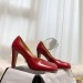 Bottega Veneta Bloc Pumps In Red Laville Leather