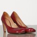 Bottega Veneta Bloc Pumps In Red Laville Leather