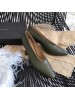 Bottega Veneta Almond Toe Pumps In Khaki Nappa Leather