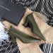 Bottega Veneta Almond Toe Pumps In Khaki Nappa Leather