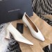 Bottega Veneta Almond Toe Pumps In White Nappa Leather