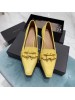 Bottega Veneta BV Madame Pumps In Yellow Embossed Lizard