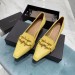 Bottega Veneta BV Madame Pumps In Yellow Embossed Lizard