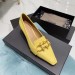 Bottega Veneta BV Madame Pumps In Yellow Embossed Lizard