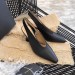 Bottega Veneta Almond Slingback Pumps In Black Nappa Leather