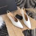 Bottega Veneta Almond Slingback Pumps In White Nappa Leather