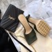 Bottega Veneta Square Toe Mules In Khaki Nappa Leather
