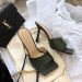 Bottega Veneta Square Toe Mules In Khaki Nappa Leather