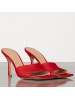 Bottega Veneta Square Toe Mules In Red Nappa Leather