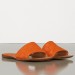 Bottega Veneta Intrecciato Slides In Orange Nappa Leather