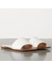 Bottega Veneta Intrecciato Slides In White Nappa Leather